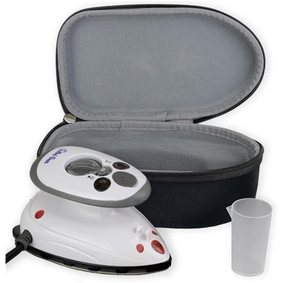The Quilted Bear Mini Iron - Lightweight Mini Steam Iron with Ceramic Sole Base - Picture 1 of 7